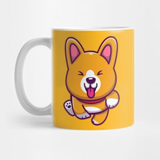 Cute Corgi Running Mug